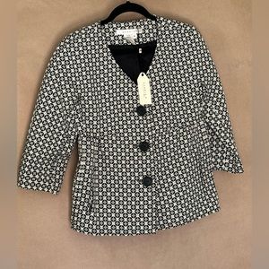 NWT Studio M cropped jacquard jacket size M